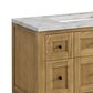 James Martin Breckenridge 48" Single Bathroom Vanity in Light Natural Oak with 3 cm White Zeus Quartz Top and Rectangular Sink, , large
