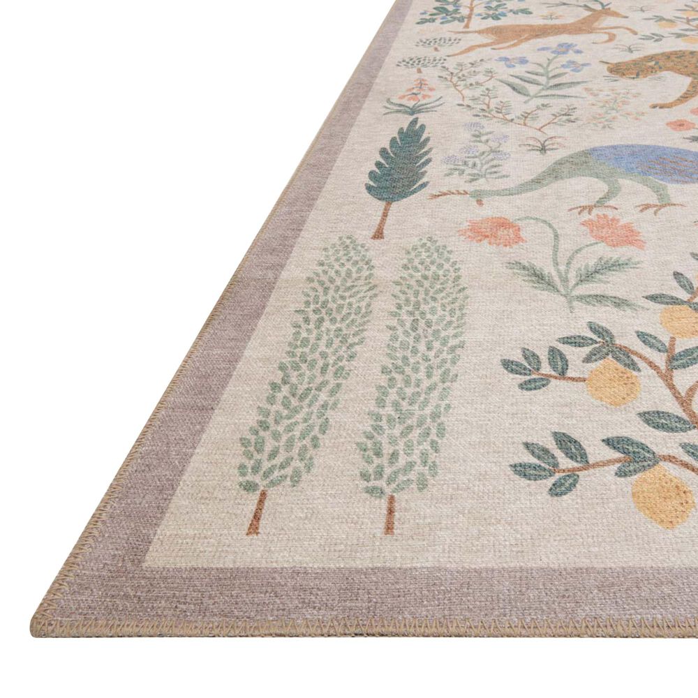 Rifle Paper Co. Menagerie  5&#39; x 7&#39;6&quot; Cream Area Rug, , large