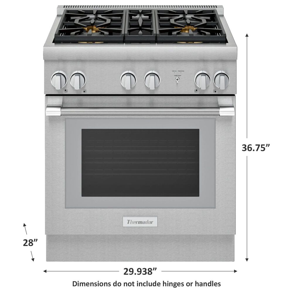 Thermador 30&quot; Pro Harmony Standard Depth Gas Range in Stainless Steel, , large