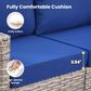 HOMLUX 9-Piece Patio Conversation Set in Navy Blue, , large