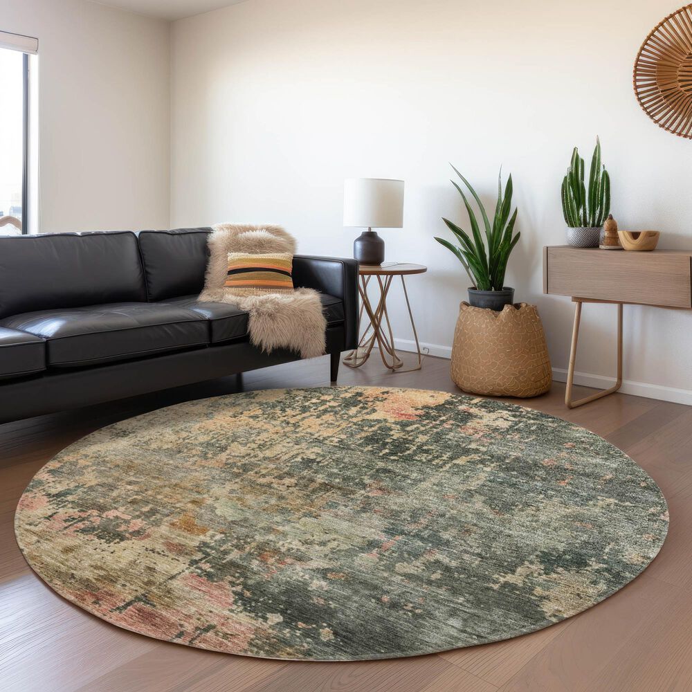 Dalyn Rug Company Nouveau NV22 8&#39; Round Sage Indoor/Outdoor Area Rug, , large