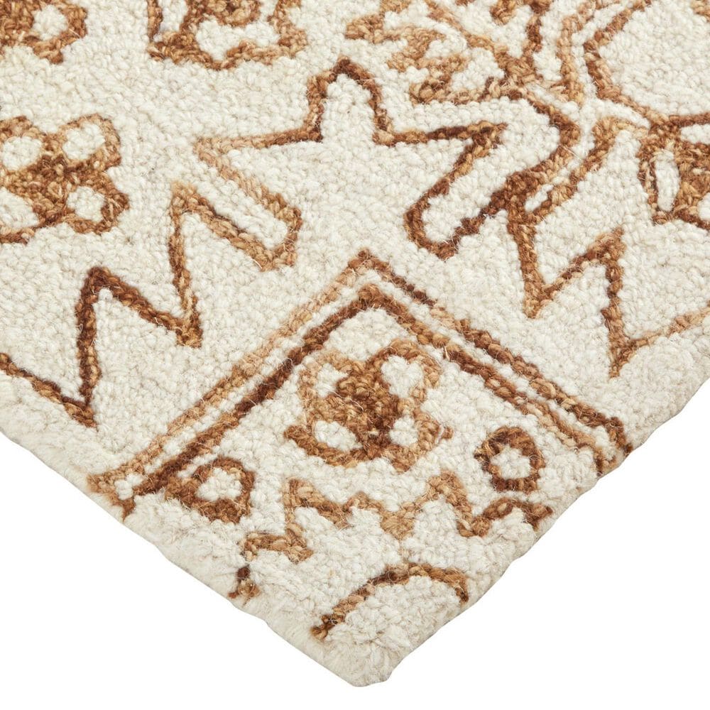 Feizy Belfort Ivory and Brown 12&#39; x 15&#39; Area Rug, , large