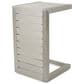 Hearth and Haven Cape Coral C-Shaped Patio Side Table in Silver, , large