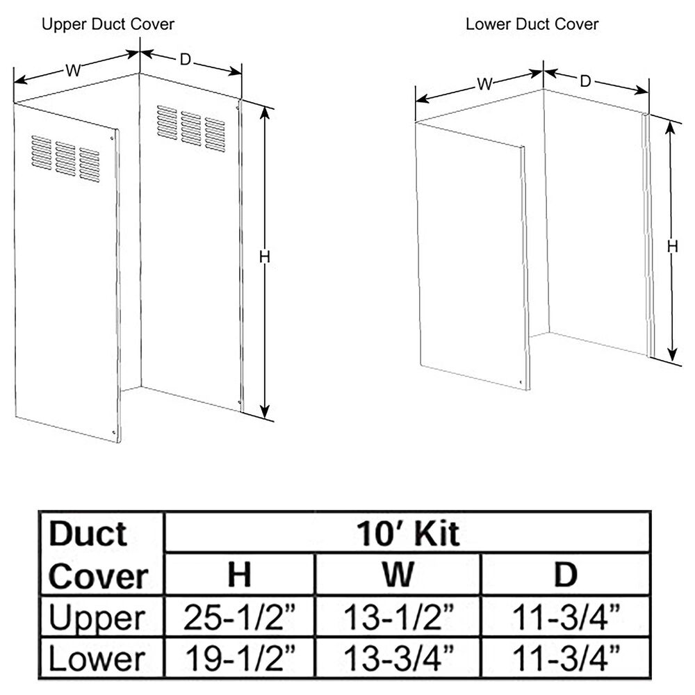 Cafe 10&#39; Duct Cover Extension in Matte White, , large