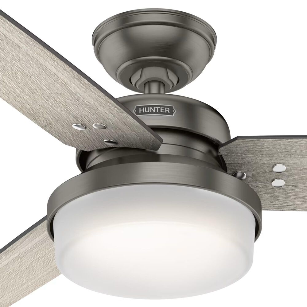 Hunter Sentinel 44&quot; Ceiling Fan with LED Lights in Brushed Slate, , large