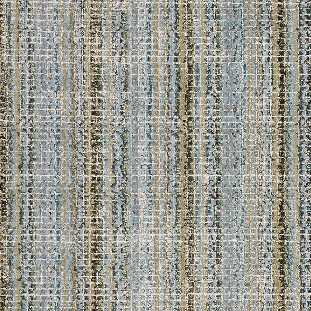 Oriental Weavers Atlas Stripe 747B0 2&#39;3&quot; x 8&#39; Blue and Green Runner, , large