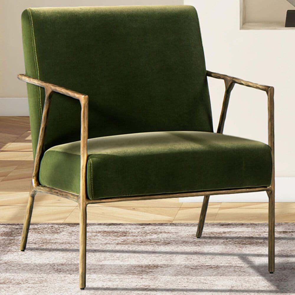 Jennifer Taylor Home Aerin Accent Chair in Olive Green, , large