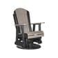 Amish Orchard 2" Adirondack Outdoor Swivel Glider Chair in Weatherwood and Black, , large