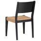 Linon Home Decor Cadence Side Chair with Woven Rope Seat in Black, , large