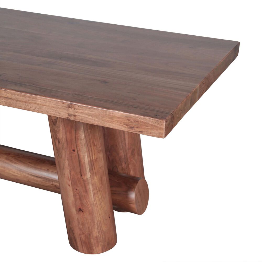 Home Trends &amp; Design Timbers Barrel and Buddy 7-Piece Rectangular Dining Set in Light Vinegar and Matte Brown, , large
