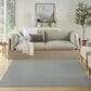 Nourison Courtyard Ivory and Aqua 6" Square Indoor/Outdoor Area Rug, , large