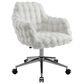 Linon Home Decor Fiona Office Chair with White Cloud Bubble Cushion in Silver, , large