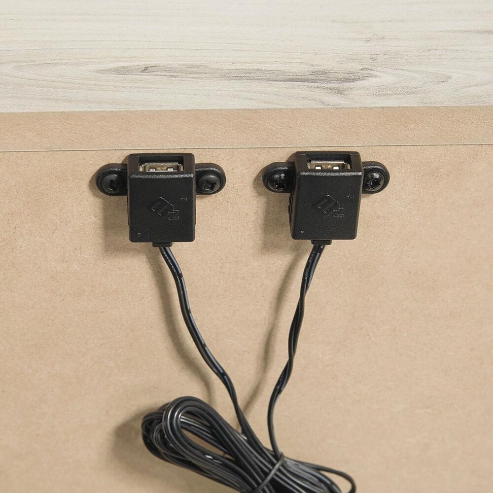 Ashley Cambeck 4 Piece Queen Bed Set in Whitewash with Lighting, , large