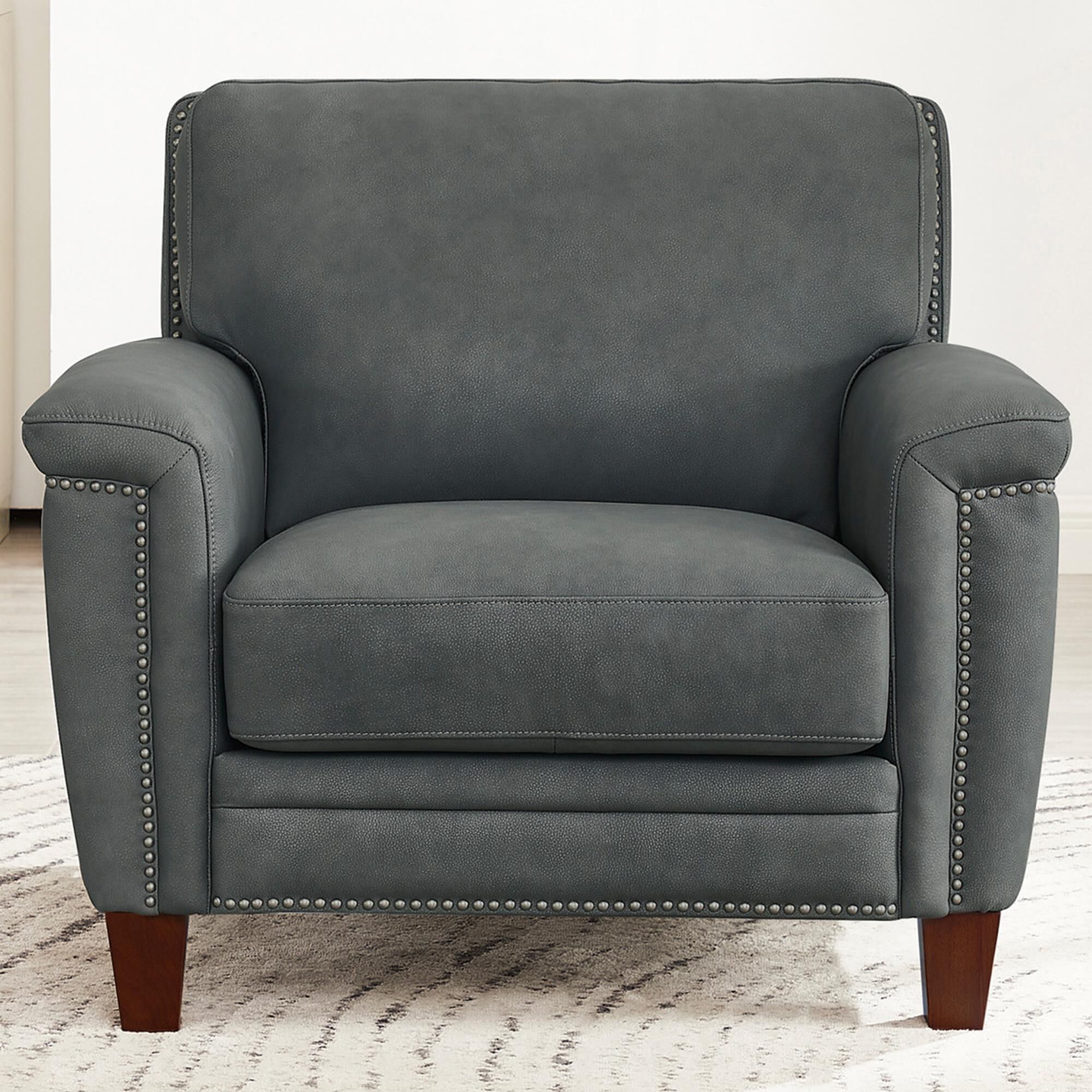 Charcoal shop leather chair
