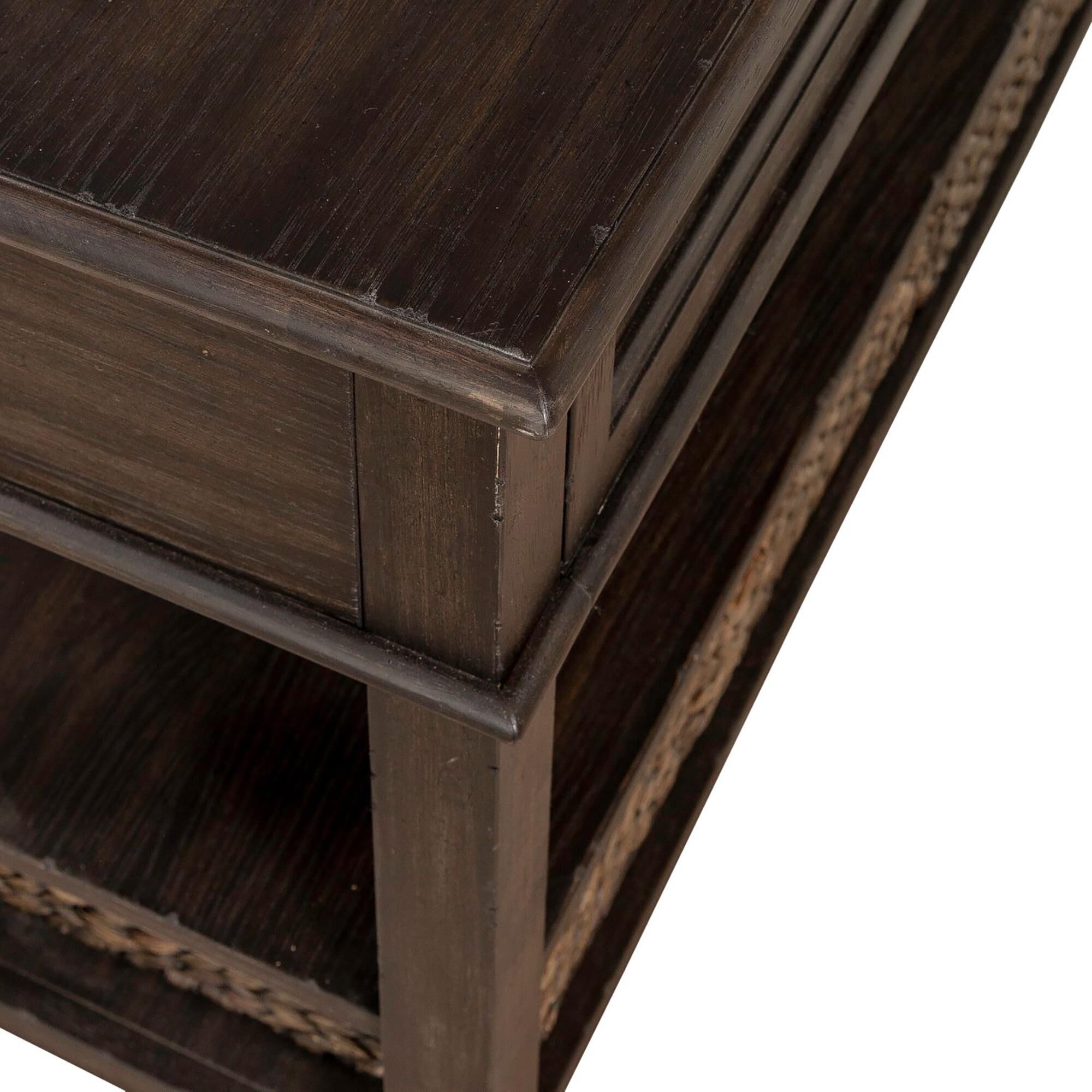 Liberty Mill Creek 2-Drawer Sofa Table in Peppercorn