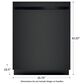 GE Appliances 24 " Built-In Dishwasher with ADA Compliant in Black, , large