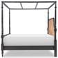 Legacy Classic Vintage Market 3-Piece Queen Post Canopy Bedroom Set in Barnwood Oak and Kettle Black, , large