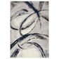 Nourison Brushstrokes 2"2" x 7"6" Grey and Navy Runner, , large