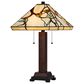 Cal Lighting Blossom Tiffany Table Lamp with Pull Chain Switch in Dark Bronze, , large