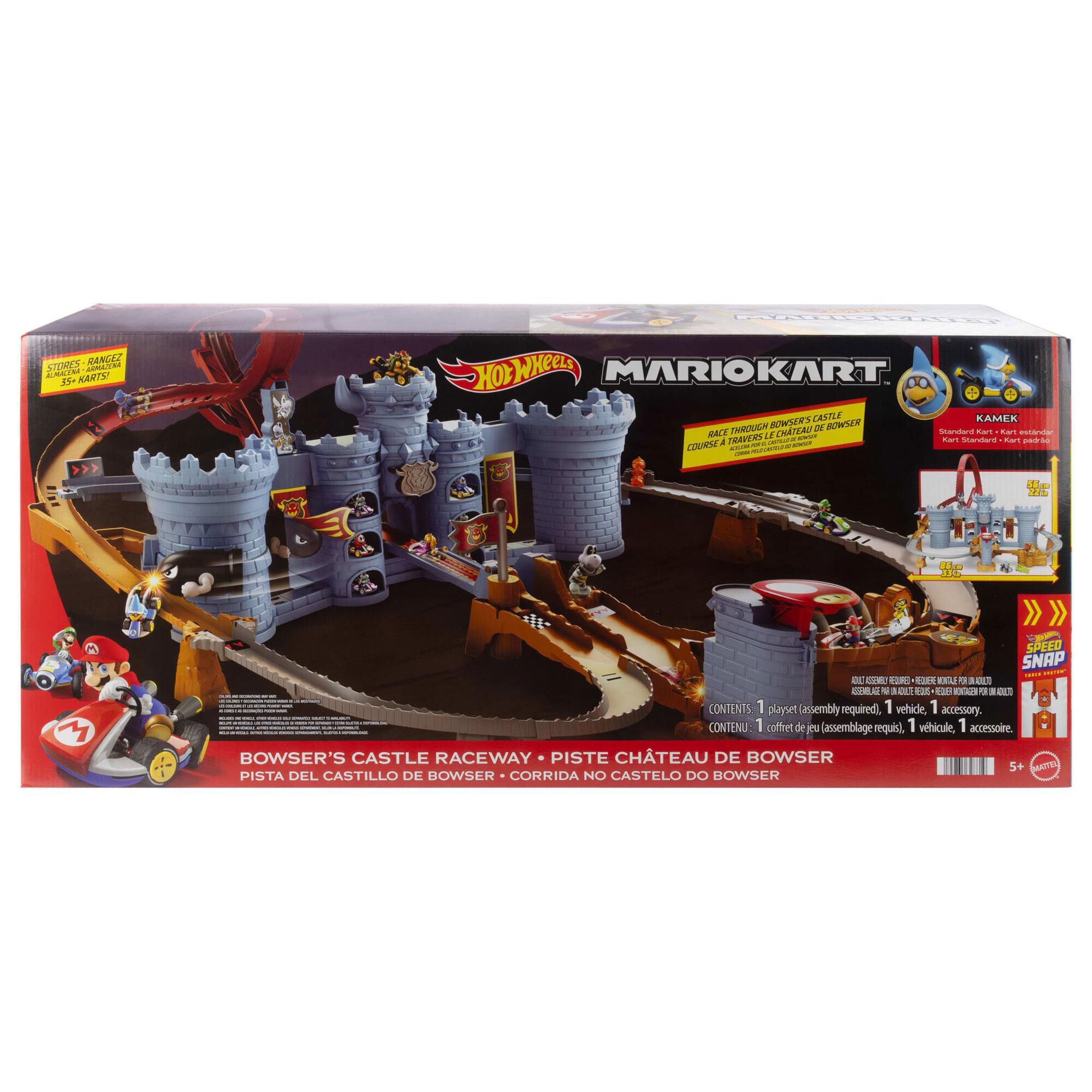 マリオ Hot Wheels Mario Kart Bowser's Castle Track Set in Multicolor
