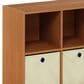 HOMLUX 6-Cube Bookshelf Bookcase with Storage Bins in Light Cherry, , large