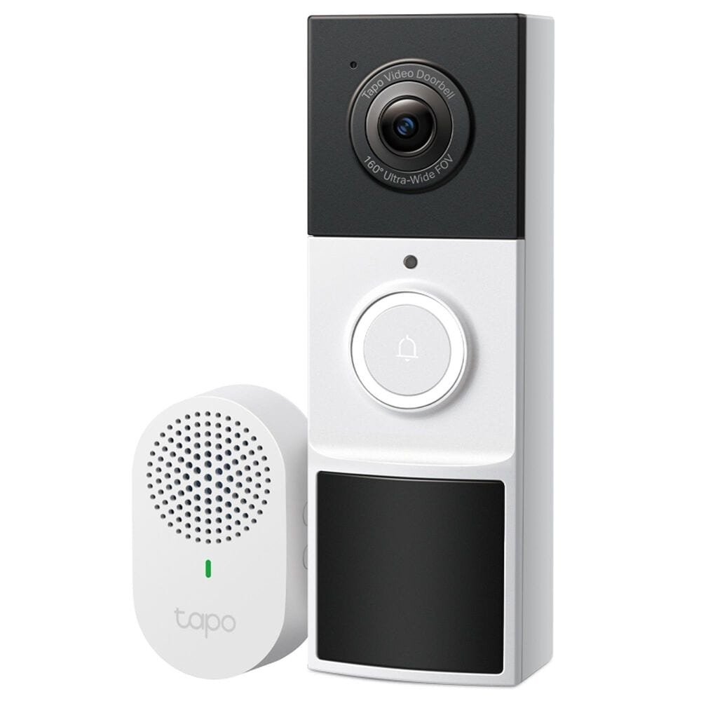 TP-Link 2K Smart Wi-Fi Doorbell Camera and Chime in White, , large