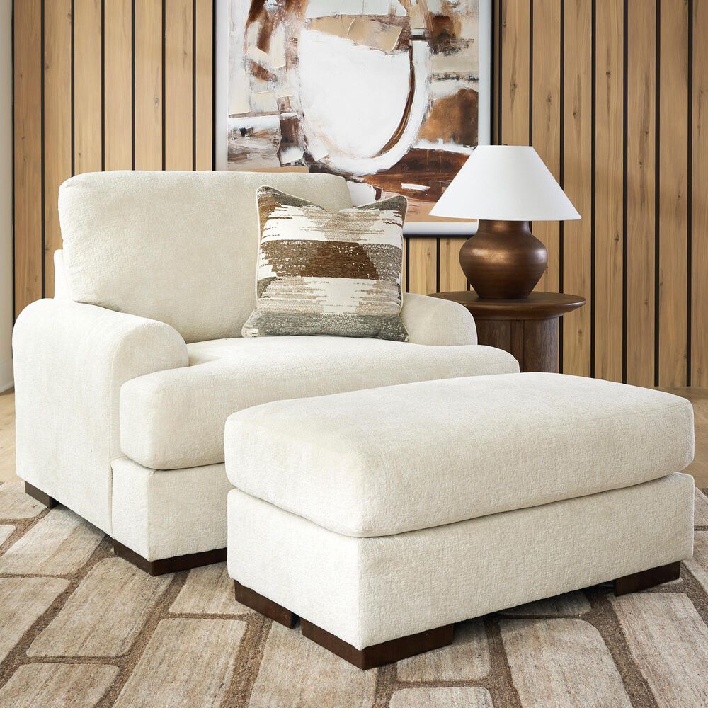 Ashley Jayne Park Chair and a Half with Ottoman in Sand, , large