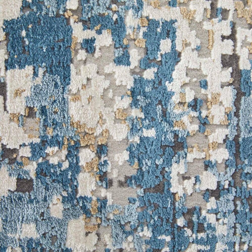 Feizy Cadiz Blue and Ivory 7&#39;9&quot; x 11&#39; Area Rug, , large