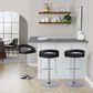 LumiSource Grotto Swivel Adjustable Bar Stool with Black Faux Leather Upholstery in Chrome (Set of 2), , large