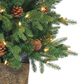 The Gerson Company 4" Potted Pre-Lit Artificial Georgia Pine with White LED Lights in Green, , large