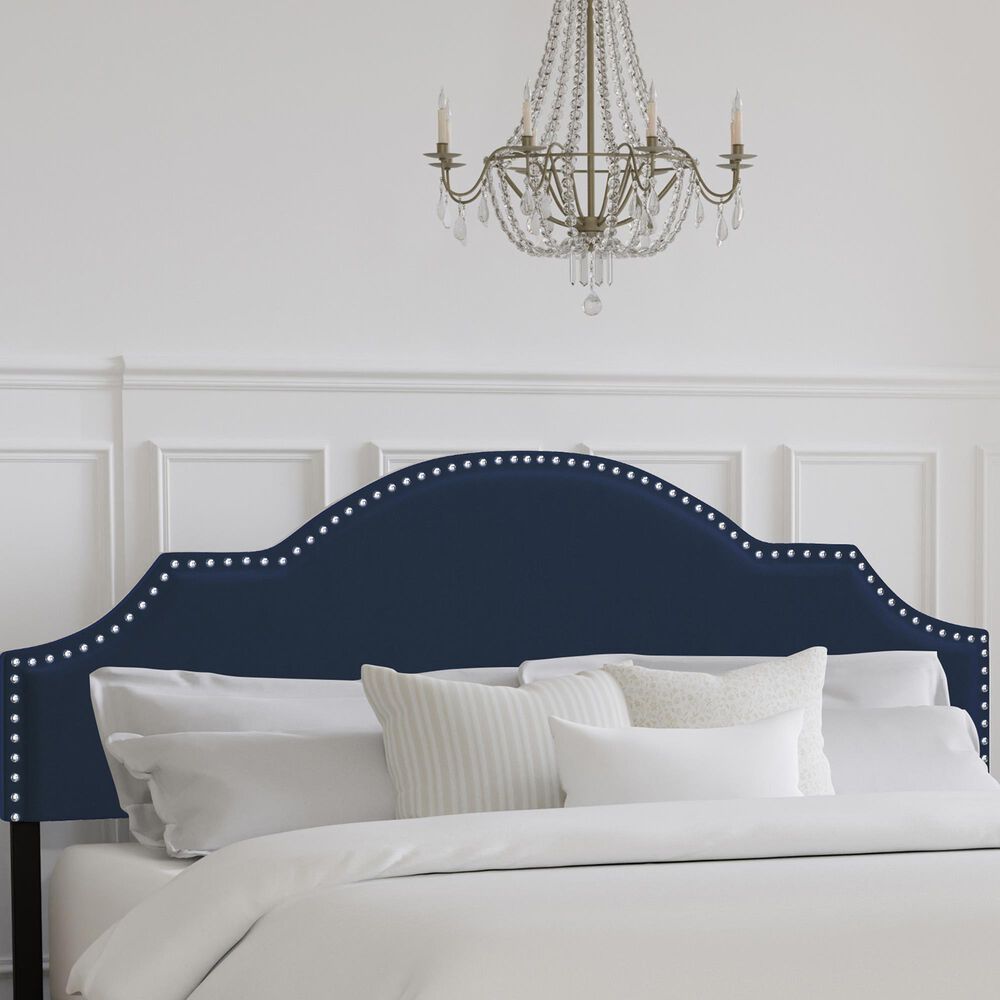 The Monday Company Cynthia Upholstered King Headboard in Navy, , large