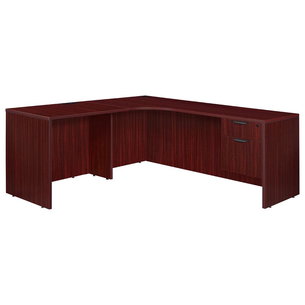 Regency Global Sourcing Legacy 71" Single Pedestal Left Corner Credenza with Return in Mahogany, , large