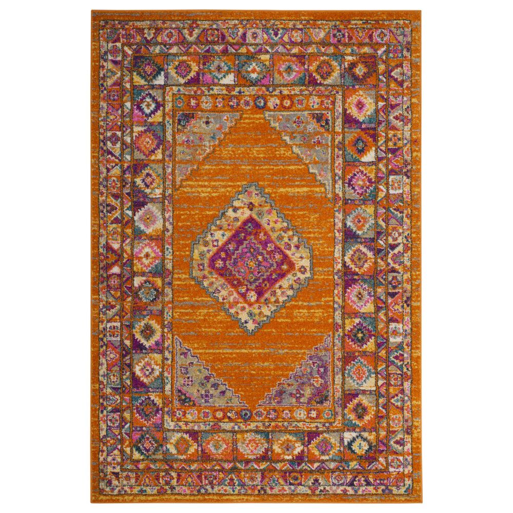 Safavieh Madison MAD133D 5"1" x 7"6" Orange and Fuchsia Area Rug, , large