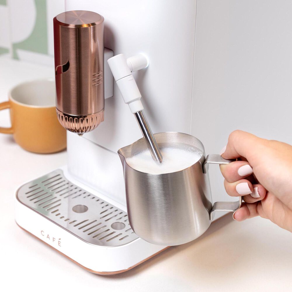 Cafe 40.5 Oz Affetto Espresso Machine in Matte White, , large