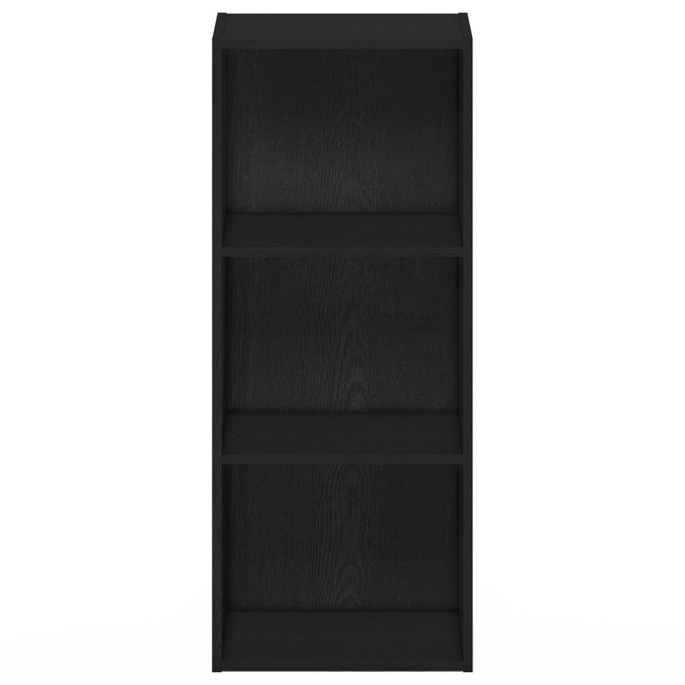 HOMLUX 3-Tier Bookcase with Decorative Open Shelves in Blackwood, , large