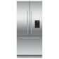 Fisher and Paykel 3-Piece Contemporary Square Handle Kit for RS32A French Door Refrigerator in Stainless Steel, , large
