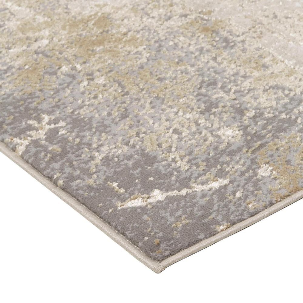 Feizy Aura 3567F 3&#39;11&quot; x 6&#39; Beige and Gold Area Rug, , large