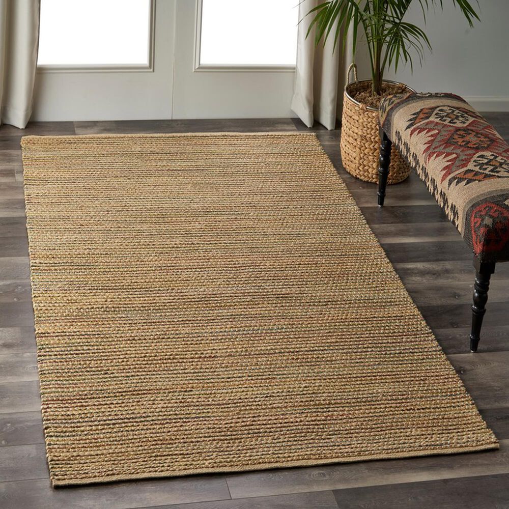 L&amp;R Resources Natural Fiber Striped Multicolor 9' x 12' Area Rug, , large