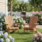 Hearth and Haven Outdoor Folding Adirondack Chair in Light Brown (Set of 2), , large