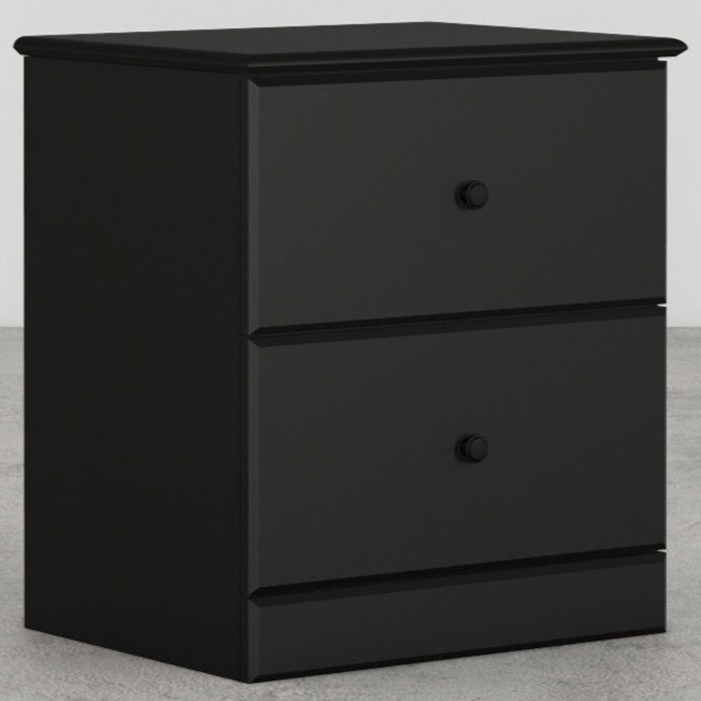 Lemoore Essentials 2 Drawer Nightstand in Black, , large