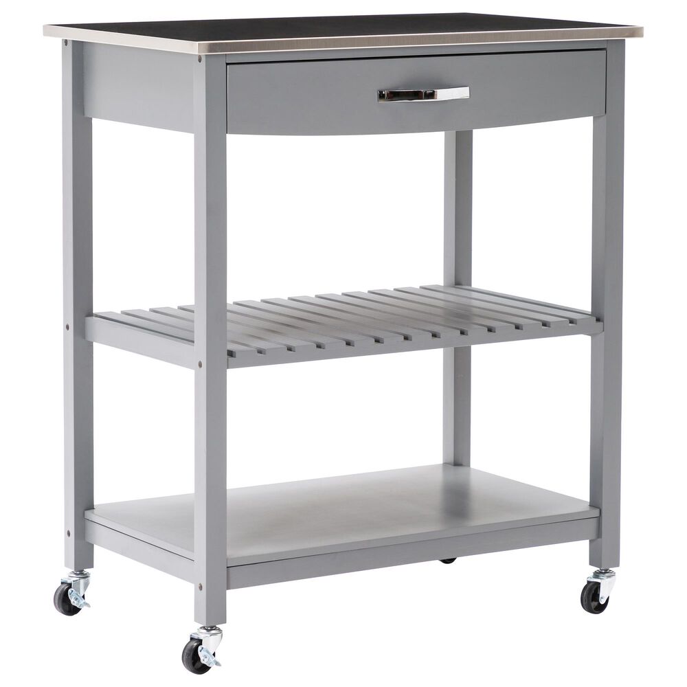 Boraam Industries Holland Kitchen Cart in Gray, , large