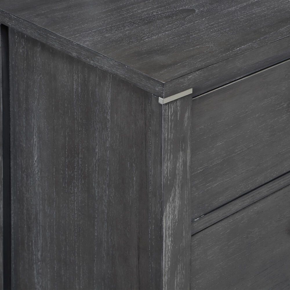 New Heritage Design Odessa 4-Piece Queen Bedroom Set in Charcoal and Silver, , large