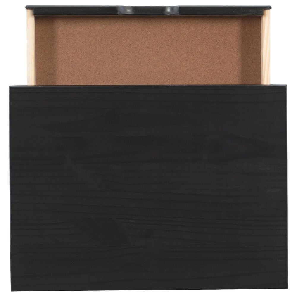 Linon Home Decor Cary 6-Drawer Wide Rolling Cart in Black, , large