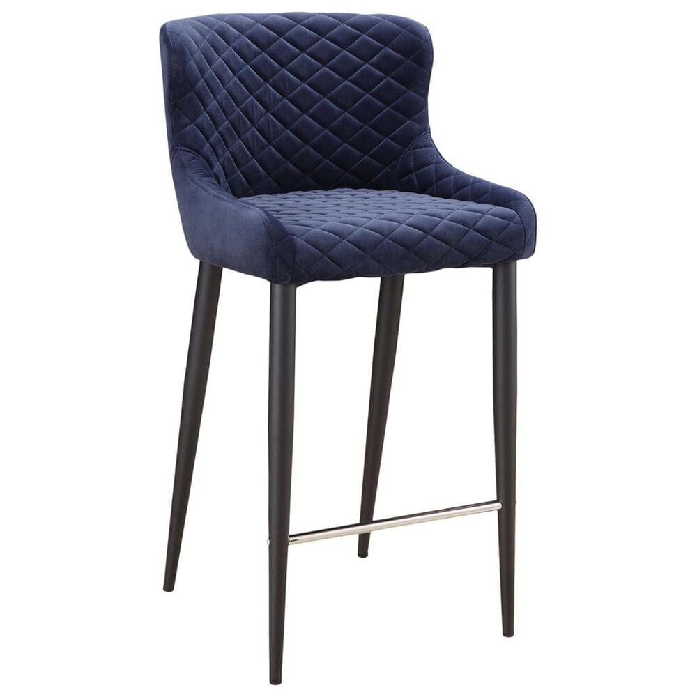 Moe"s Home Collection Etta Counter Stool in Dark Blue, , large