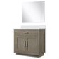 Lexora Home Abbey 36" Single Bathroom Vanity in Black Oak with 2 cm White Quartz Top, Rectangular Sink and 34" Mirror, , large