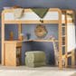 Walker Edison Adyn Twin Loft Bunk Bed with Desk in Natural Pine, , large