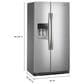 Whirlpool 20.85 Cu. Ft. Counter Depth Freestanding Side by Side Refrigerator in Fingerprint Resistant Stainless Steel, , large