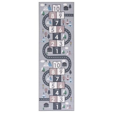 Safavieh Kids Playhouse 2"2" x 12" Grey and Pink Runner, , large