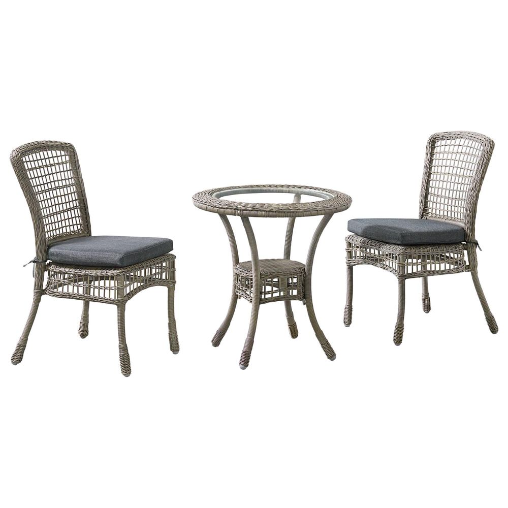 Bolton Furniture Carolina 3-Piece Patio Bistro Set in Gray, , large