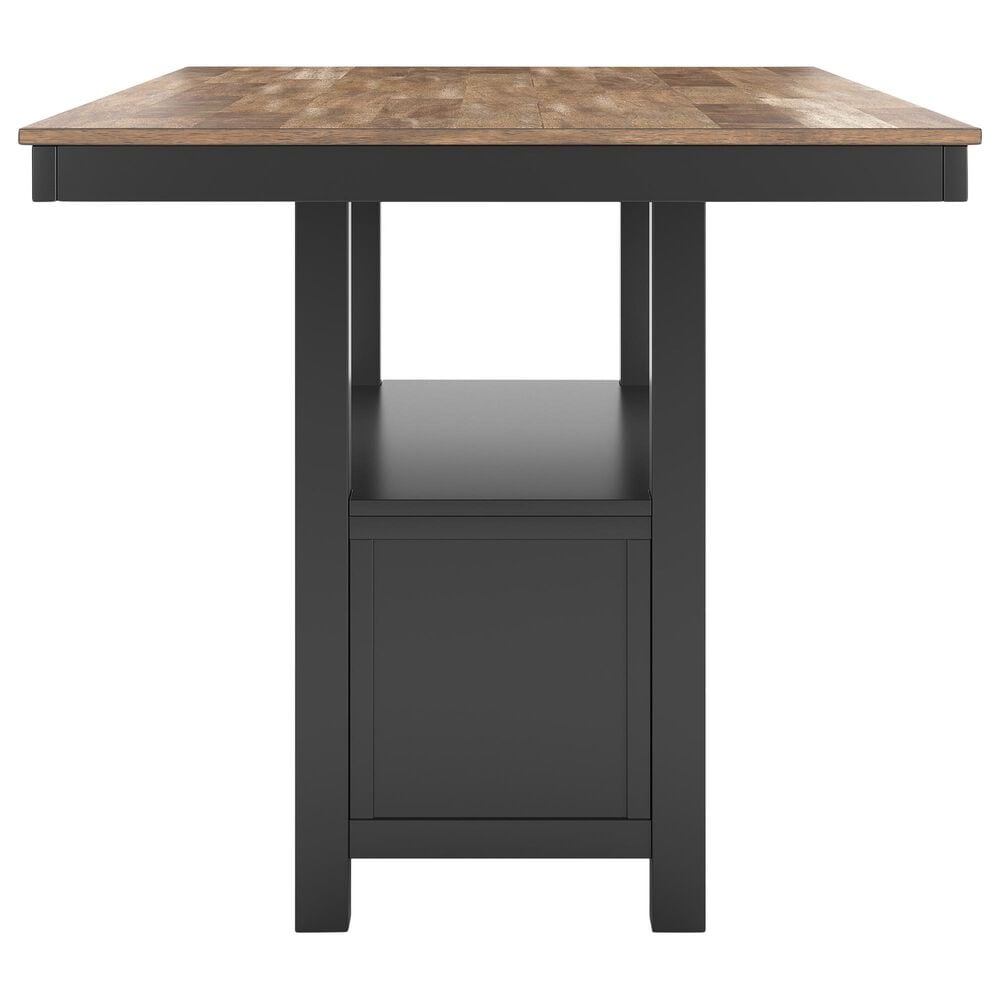 Ashley Wildenauer Counter Height Dining Table in Brown and Satin Black - Table Only, , large